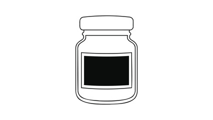 Jar line art illustration