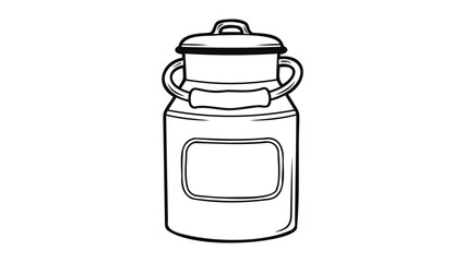 Milk can illustration