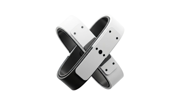 Abstract Intertwined Geometric Shapes - Powered by Adobe