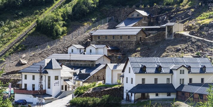Provincial mining museum, former ore processing plant, historic ore mine, Ridnauntal, South Tyrol, Italy