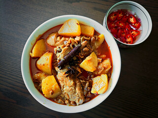 Massaman chicken curry, a popular Thai curry.