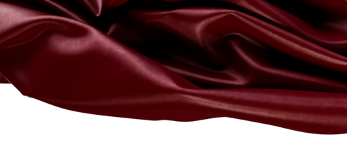 Close-up of a deep maroon fabric with delicate folds, conveying elegance and sophistication. Perfect for backgrounds and