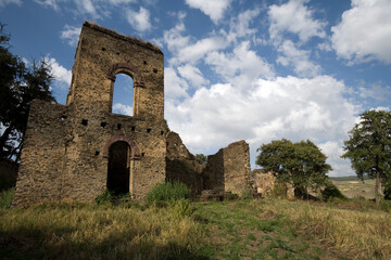 Ethiopia's Gonder ancient ruins on a cloudy winter day