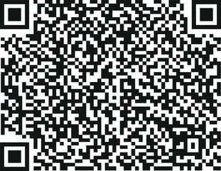 Black and white QR code vector illustration, square barcode pattern design, digital scanning symbol, modern technology graphic for mobile data access and information sharingBlack and white QR code 
