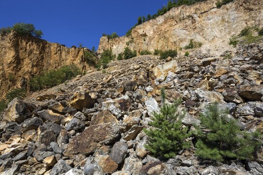 Disused Vatter porphyry quarry, Dossenheim, Baden-W&uuml;rttemberg, Germany