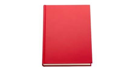 Plain red hardcover book cover
