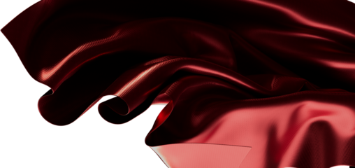 Abstract and elegant burgundy fabric texture with delicate folds and graceful shapes, perfect for ba