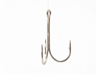 fishing hook on white background