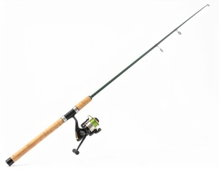 fishing rod and reel isolated
