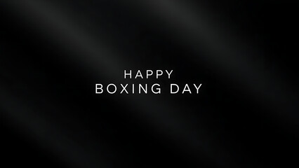 Happy Boxing Day greeting on dark background