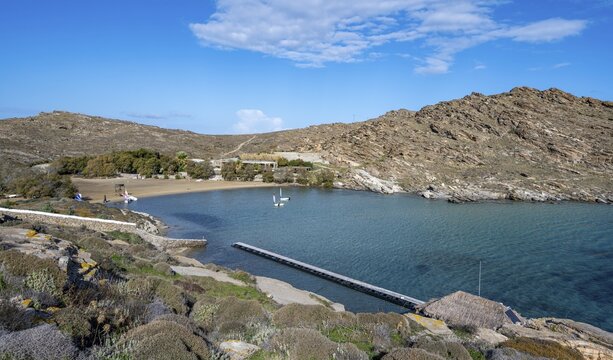 Bay with beach Paralia Monastiri, Paros, Cyclades, Greece
