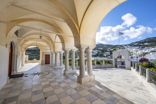 Archways of Agia Triada Church, Lefkes, Paros, Cyclades, Greece