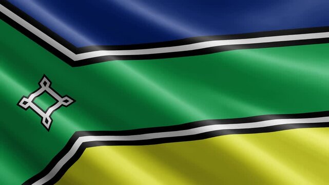 Amapa state of Brazil Waving Flag Animation with Realistic Silk Texture Loop