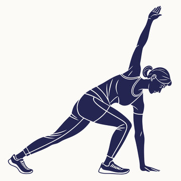 Woman performing side plank exercise