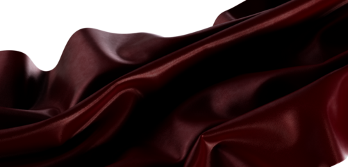 Dramatic abstract of flowing maroon fabric with high gloss and intricate folds. Perfect for luxury, design, or texture c