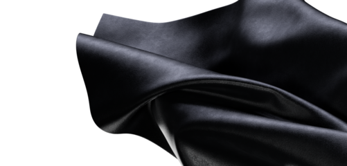 Close up shot of dark shiny textile with rich textures and folds. Perfect for backgrounds or product mockups.  Abstract