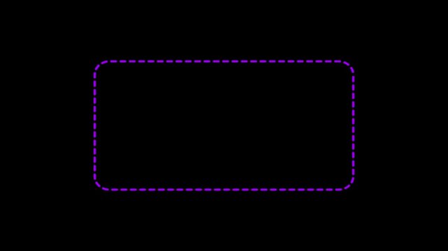 Line dot square frame animated on background. Rectangular doodle scribble element motion graphic on transparent background.