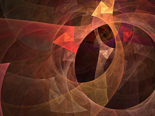 Fractal colored abstract on black background