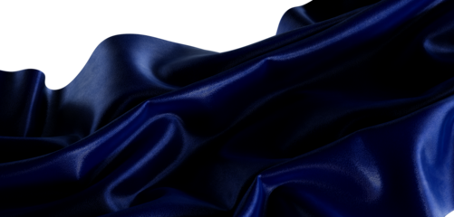 Close-up of elegant blue fabric with texture. Luxurious, abstract wave concept, perfect for backgrounds and designs, bea