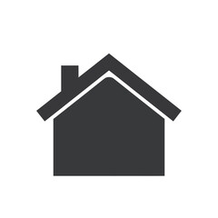 Fototapeta premium Minimalist Dark Gray House Icon Vector Illustration