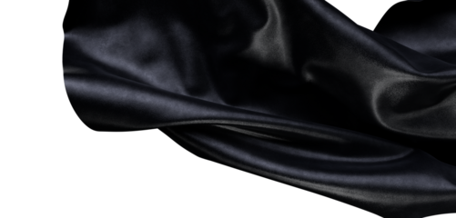 Close-up of rippling dark cloth background. Beautiful texture of soft material creating abstract waves and folds, perfec