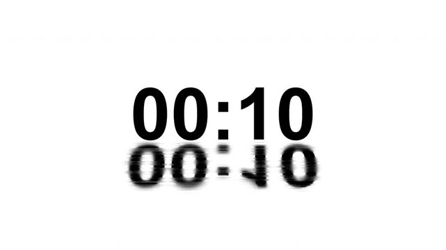 Fifteen second countdown built for balanced and readable timing. Smooth reflective numbers displayed on white background. Perfect for editorial videos, transitions, intros, and structured media timing
