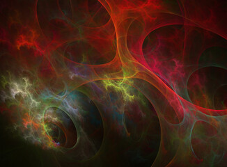 Fractal colored abstract on black background