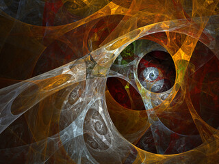 Fractal colored abstract on black background