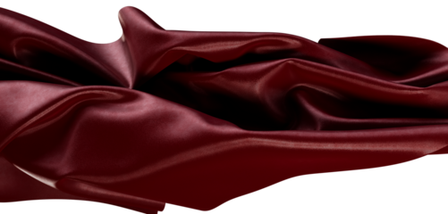 Close up of smooth maroon fabric with light reflections and folds. Perfect for luxury or romantic themed designs.