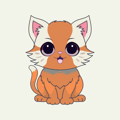 anime cartoon characters cute cats in spring pictures, happy cute, art, animals, kittens, pets, graphics, cats 