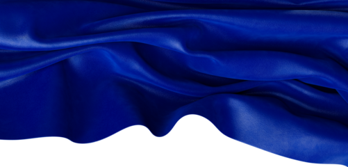 Close-up of elegant blue fabric with soft texture and gentle folds, ideal for creative backgrounds and design projects.