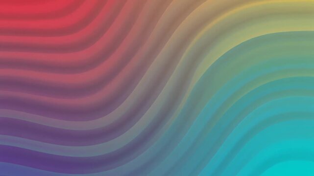 Dynamic flowing lines with vibrant gradient creating movement and energy in abstract composition viewed from a sweeping perspective