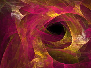 Fractal colored abstract on black background