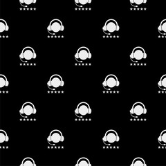 Obraz premium Customer Care Service and Support seamless pattern isolated on black background