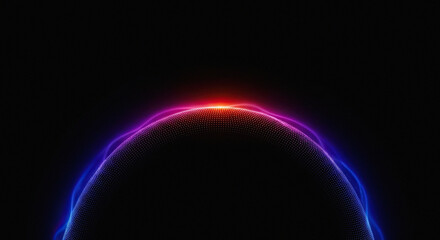 Obraz premium Colorful glowing sphere with vibrant light effects on dark background transparent background