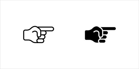 finger pointing or gesturing towards you line icon set. vector illustration on white background © susi
