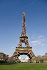view of the Eiffel Tower in Paris, France