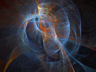 Fractal colored abstract on black background