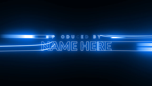 Neon Light Rays Title 4