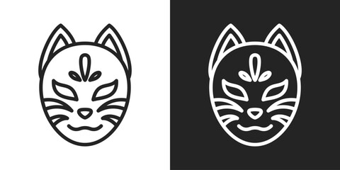 Fototapeta premium Spirituality Icon In Black And White Line Style