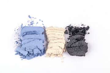 Soft textured eyeshadow powders in assorted colors