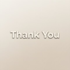 Subtle Shadow Thank You Card With Neutral Colors