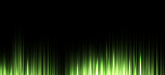 Vertical speed rays, light neon flow effect, green glow speed lines, colorful light trails. Abstract background, vector illustration.
