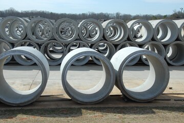 Cement drainage pipes