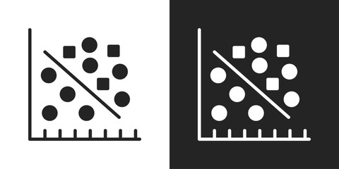 Cluster Icon In Black And White Glyph Style
