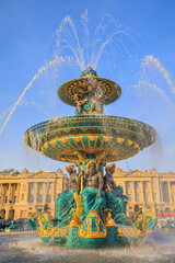 Fontaines de la place de la Concorde, Paris, France