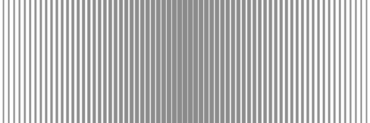 Obraz premium Thin line halftone gradient texture. Fading vertical stripe gradation background. Repeating wide pattern backdrop. Black parallel lines wallpaper for overlay, print, cover, banner, poster.