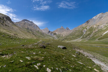 Panoramic mountain view of the Arves Massif in the French Alps
