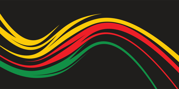 Simple background with gradient zigzag line pattern and with Jamaican color theme