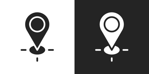 Positioning Icon In Black And White Glyph Style